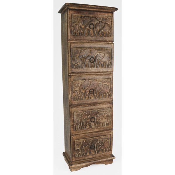Elephants 5 Drawer Cabinet